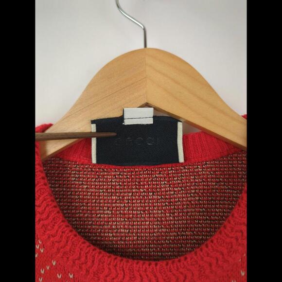 [SOLD] RARE SS18 GUCCI Men's Sz S Red Flying Tiger Crest Wool Sweater 51169 - Picture 5 of 11